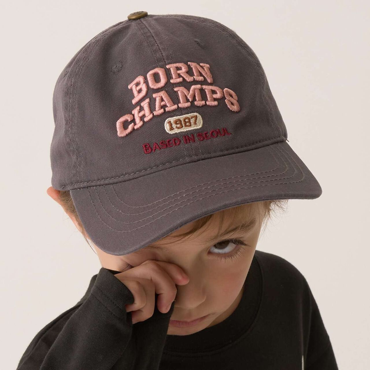 Logo Embroidery Cap,Charcoal gray, large image number 0