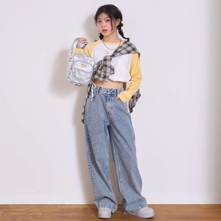 Stylish Stone Denim Pants,Blue, medium image number 1