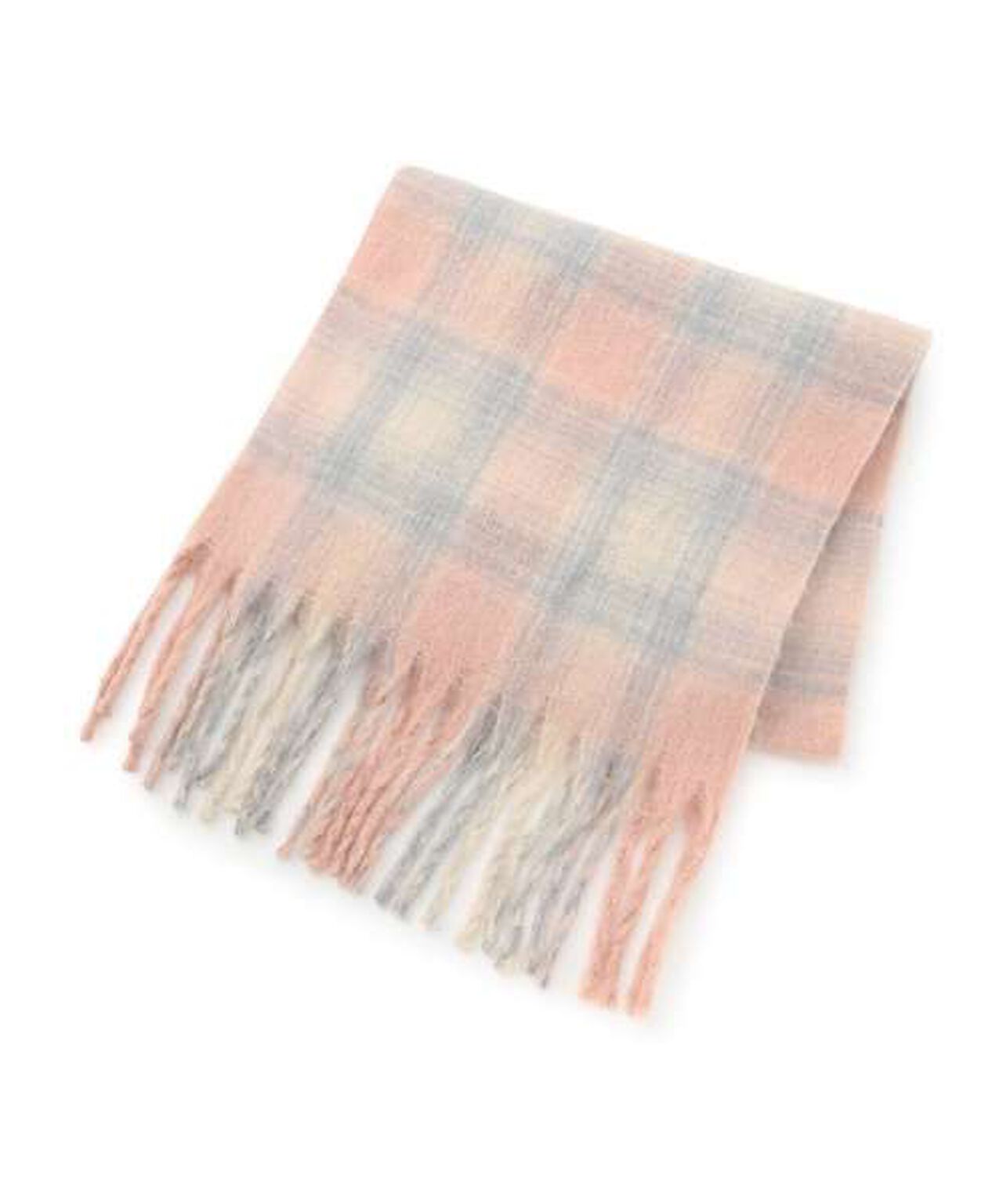 Checkered Scarf [Korean Fashion],Pink, large image number 0