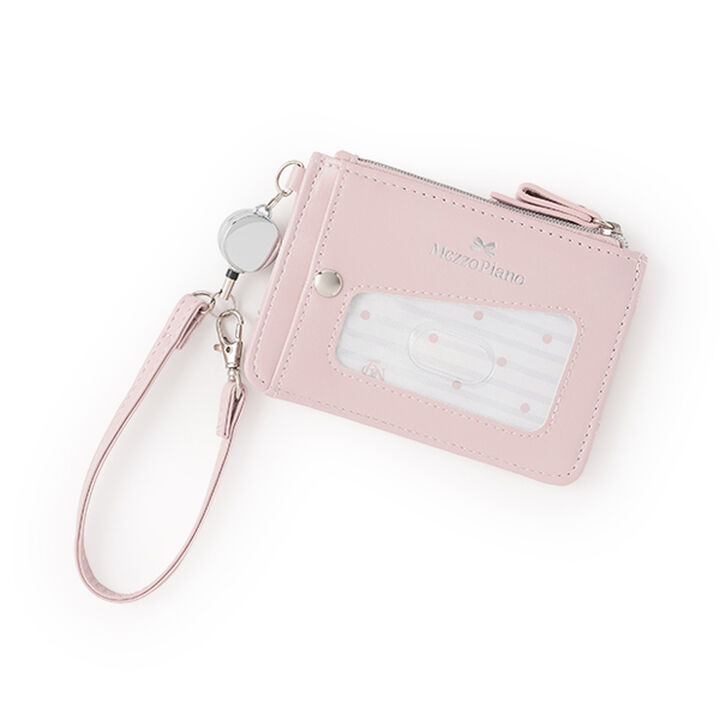 Ribbon &times; Sparkling Rhinestone Card Holder,Black, medium image number 1