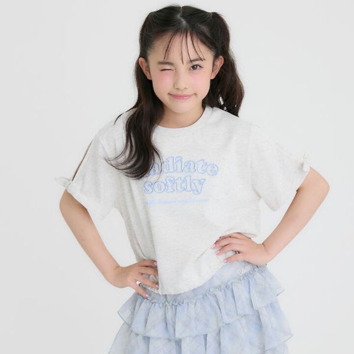 [Cool Touch] Ribbon Accent Short Sleeve T-Shirt,Black, medium image number 21
