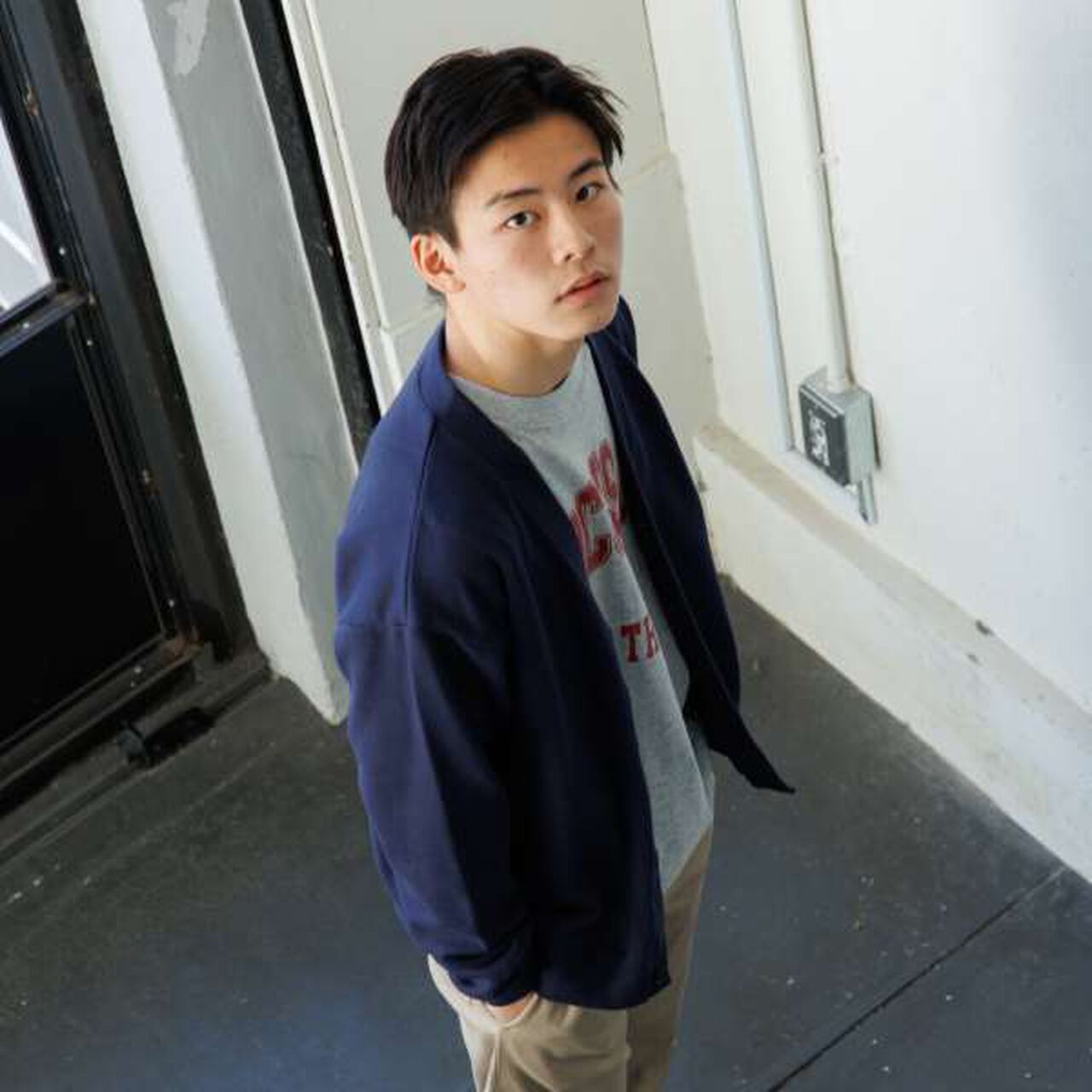 Quick-Dry & Pilling-Resistant Fleece Simple Cardigan,Top gray, large image number 12