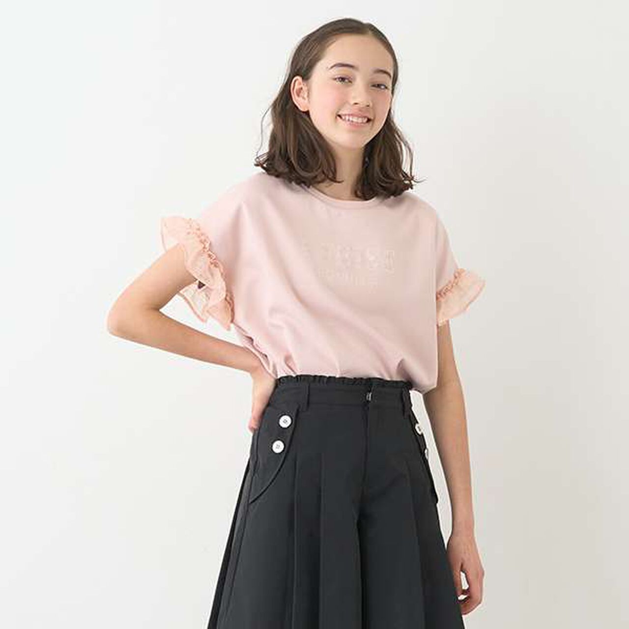 Sequined Logo T-Shirt,White, large image number 16