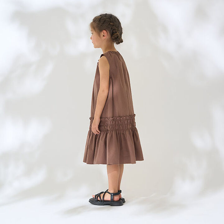 Shirred Tiered One-Piece Dress,Off white, medium image number 8