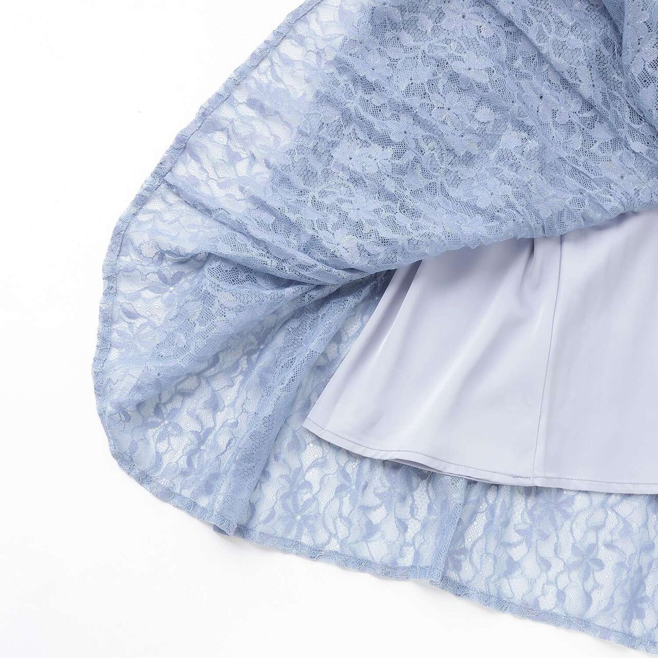 [Restock] Assorted Fabric Pleated One-Piece Dress♪,Light blue, large image number 6