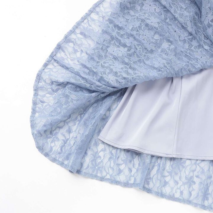 [Restock] Assorted Fabric Pleated One-Piece Dress♪,Light blue, medium image number 6