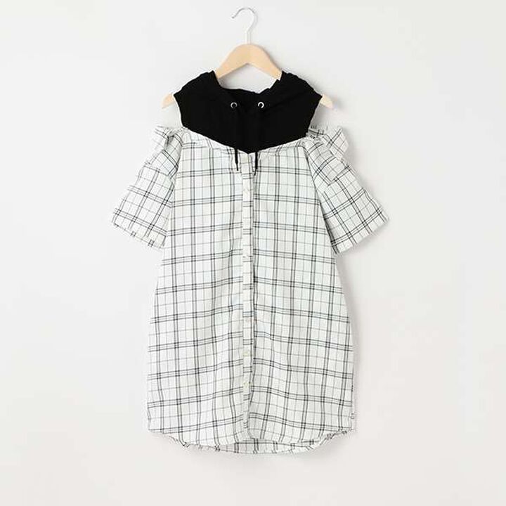 Layered Shirt One-Piece Dress,Off white, medium image number 9