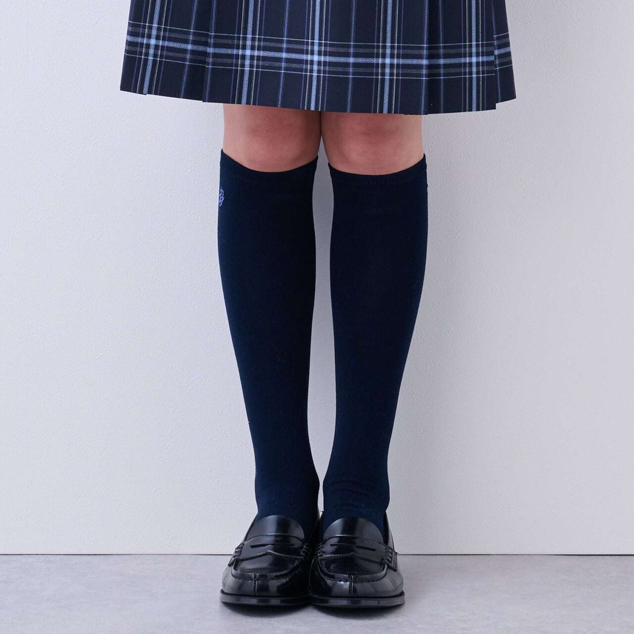 [Graduation Attire] Embroidered Logo Knee-High Socks,Deep red, large image number 6