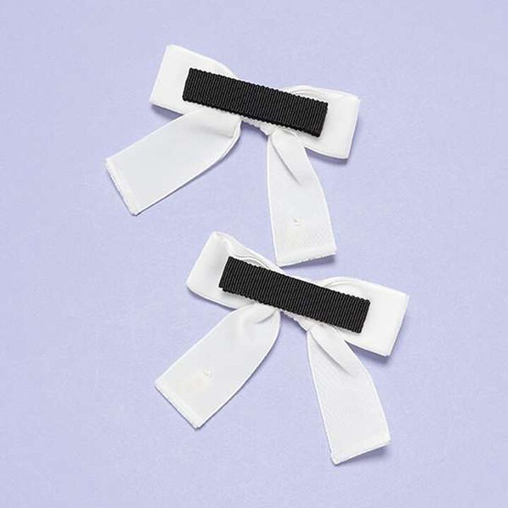 Velvet Ribbon Clip,Brown, medium image number 1