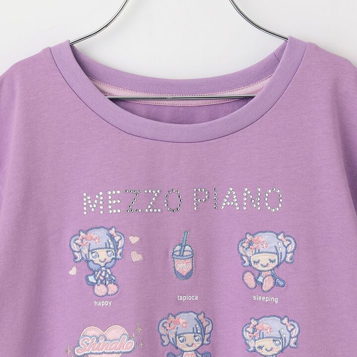 Shinako-chan Roleplay Short Sleeve T-Shirt for Adults,Purple, medium image number 2