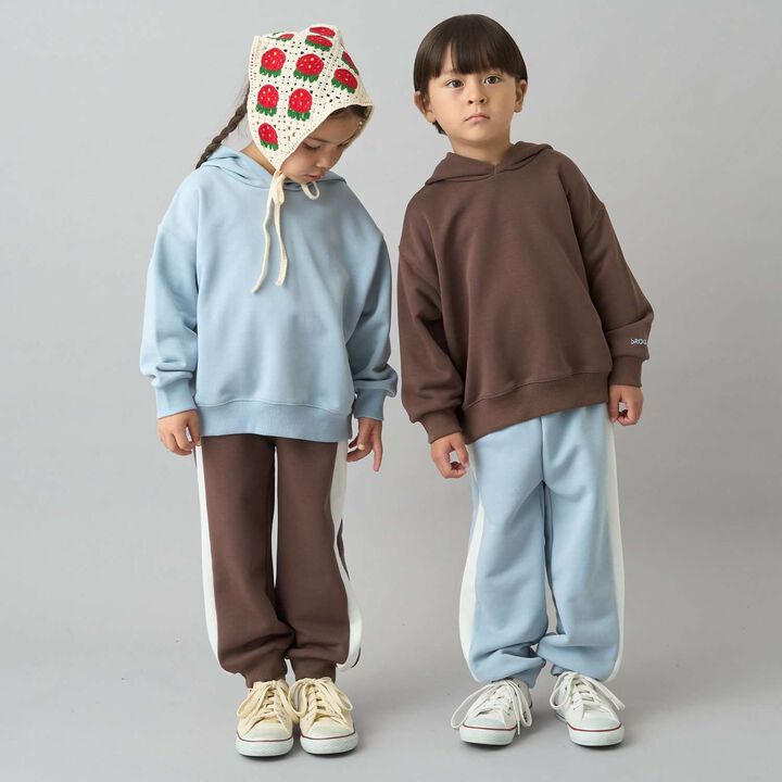 [Daily Standard Wear] [Quick-Dry Absorbent] Loose Fit Side Line Sweatpants,Blue gray, medium image number 33