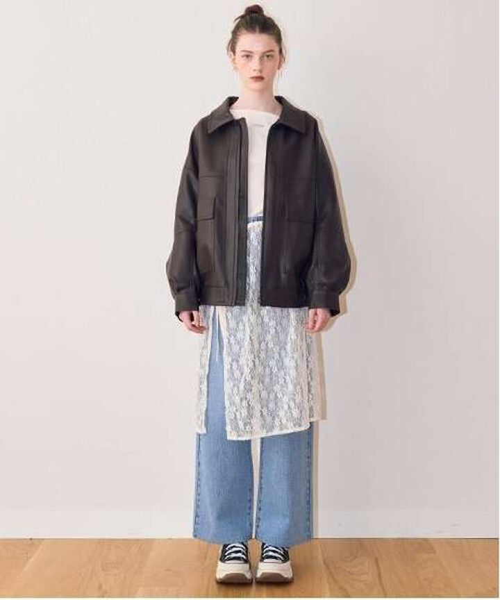 One-Shoulder Ribbon Tereko,Black, medium image number 12