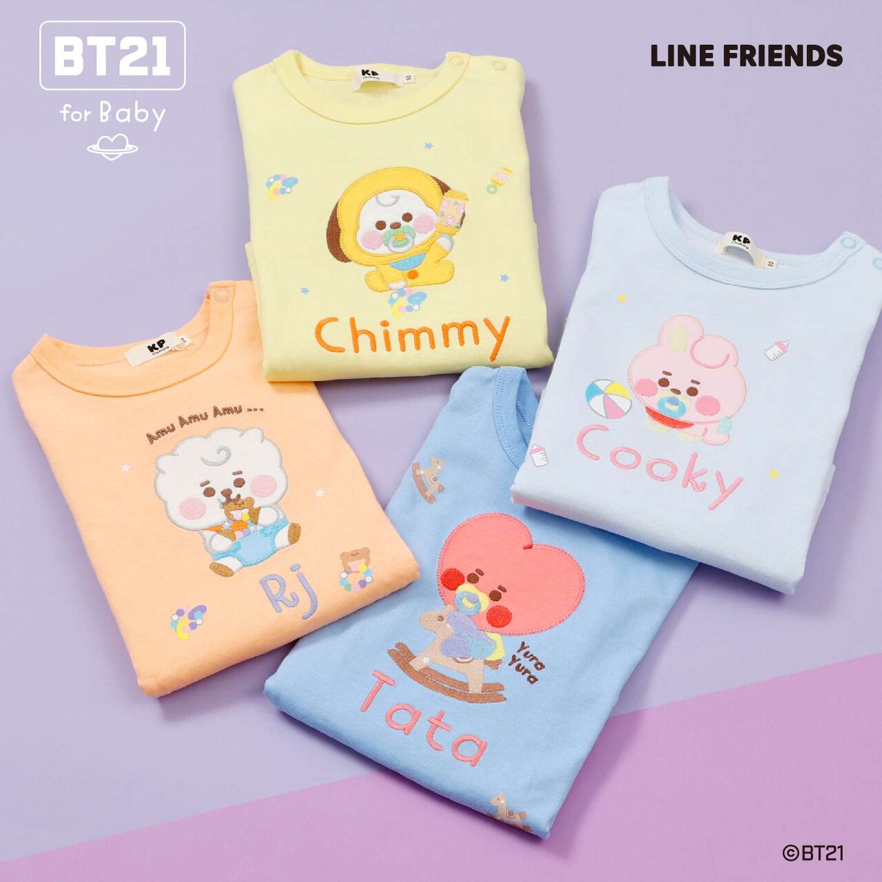 [BT21] Appliqu&eacute; Short Sleeve T-Shirt,Blue, large image number 30