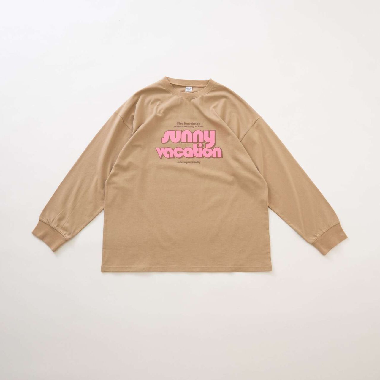 [Parent-Child Matching] [DAD] Neon Color Logo Long Sleeve T-Shirt,White, large image number 13