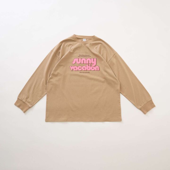 [Parent-Child Matching] [DAD] Neon Color Logo Long Sleeve T-Shirt,White, medium image number 13