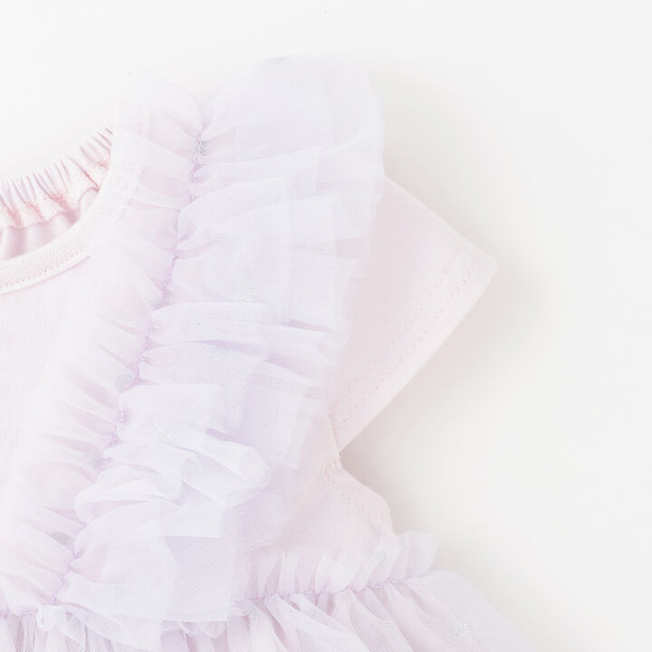 Link Tulle Frill Tunic,Off white, medium image number 6