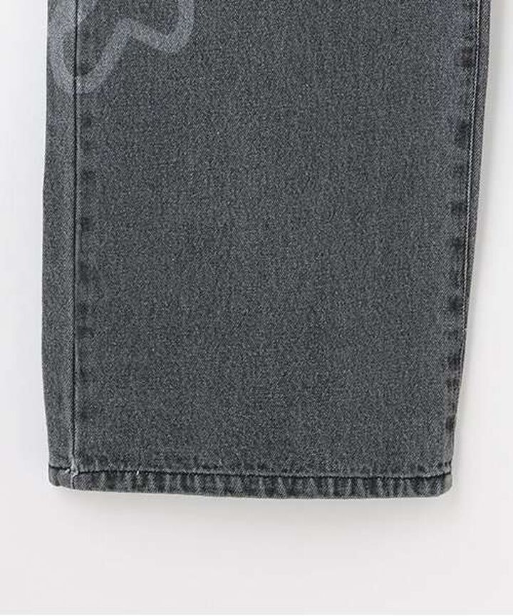 Tack Denim Wide Pants,Gray, medium image number 5