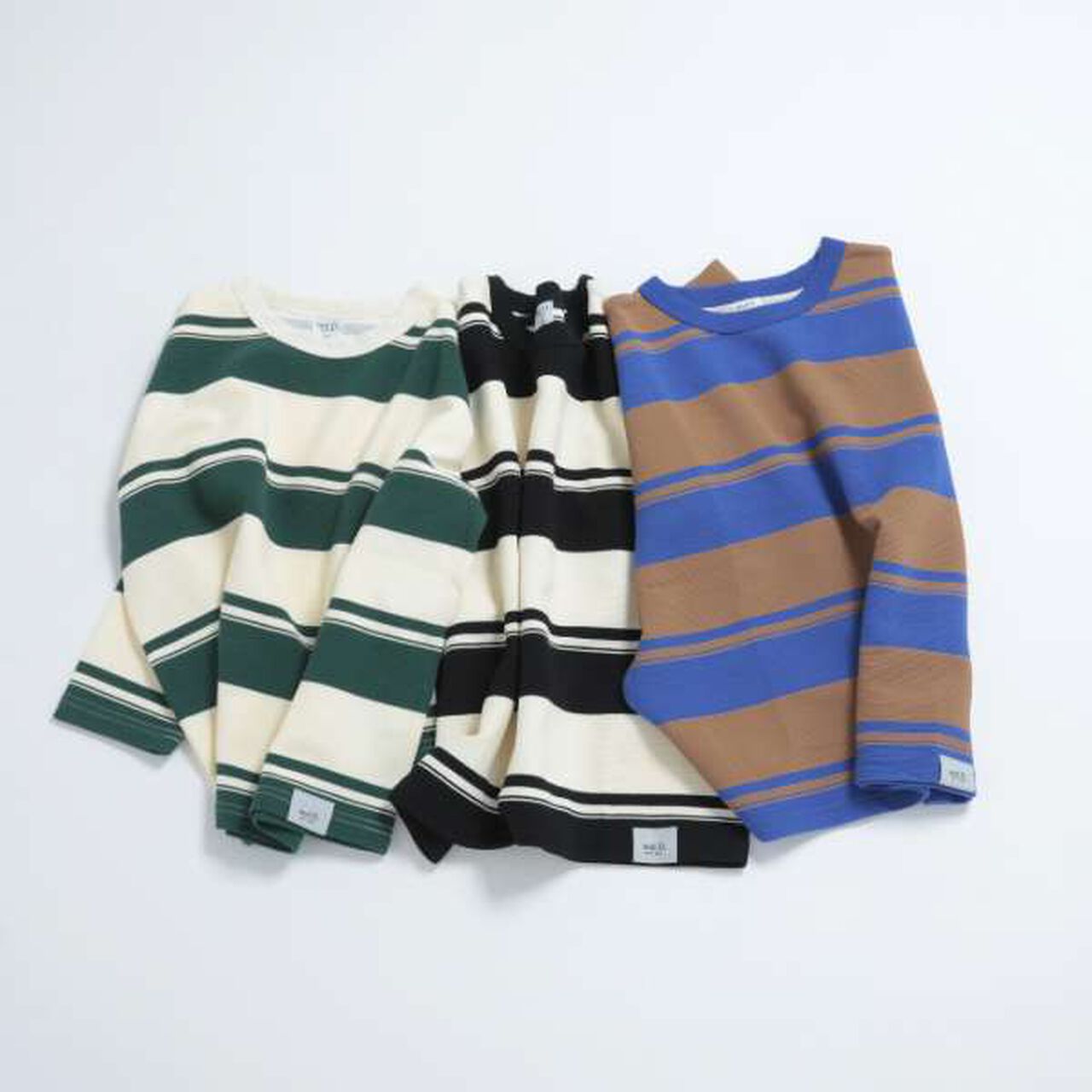 [Matching with Dad Outfit] Kids Stripe Pattern Big Long Sleeve T-Shirt,Green, large image number 6