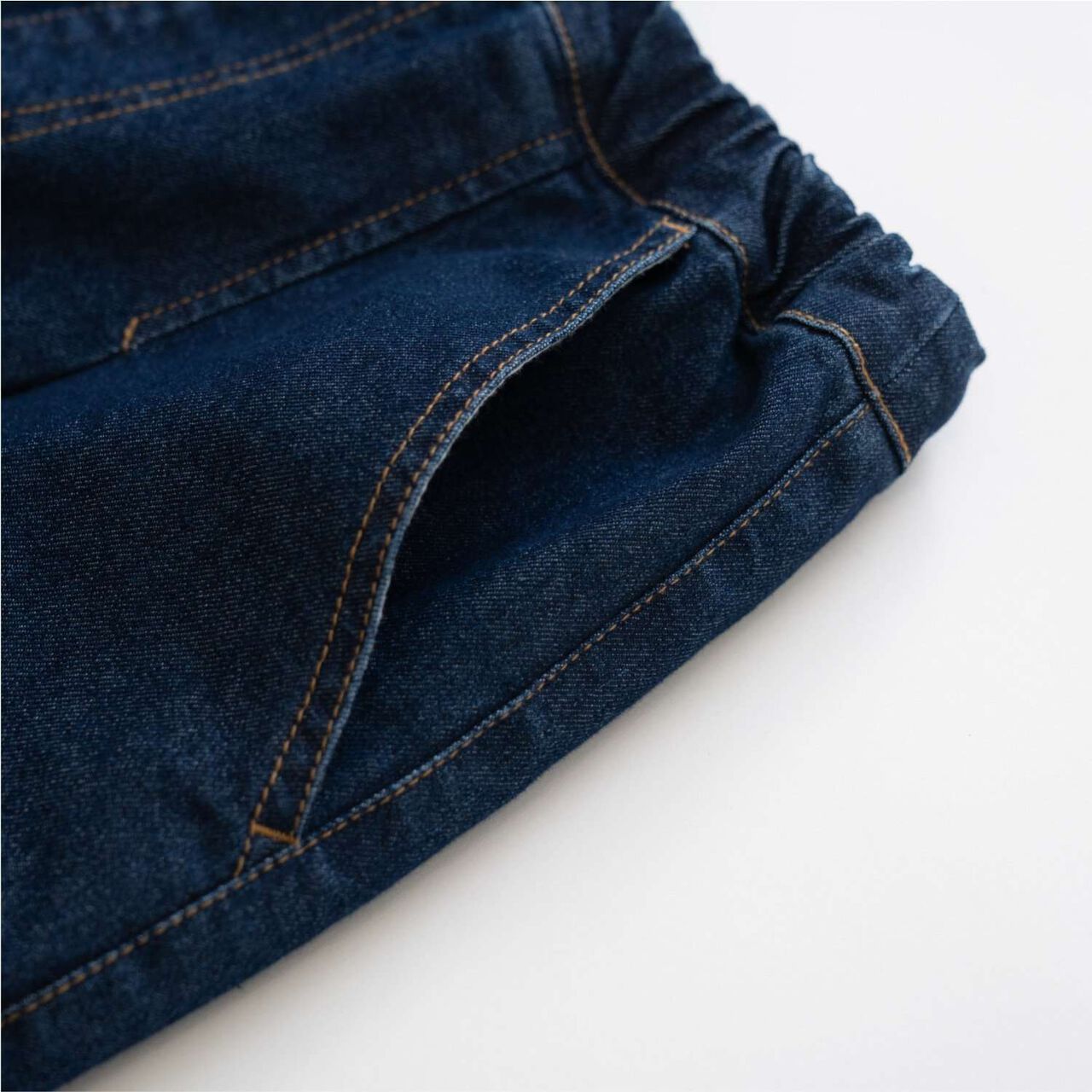 Denim Tuck Balloon Pants,Blue, large image number 4