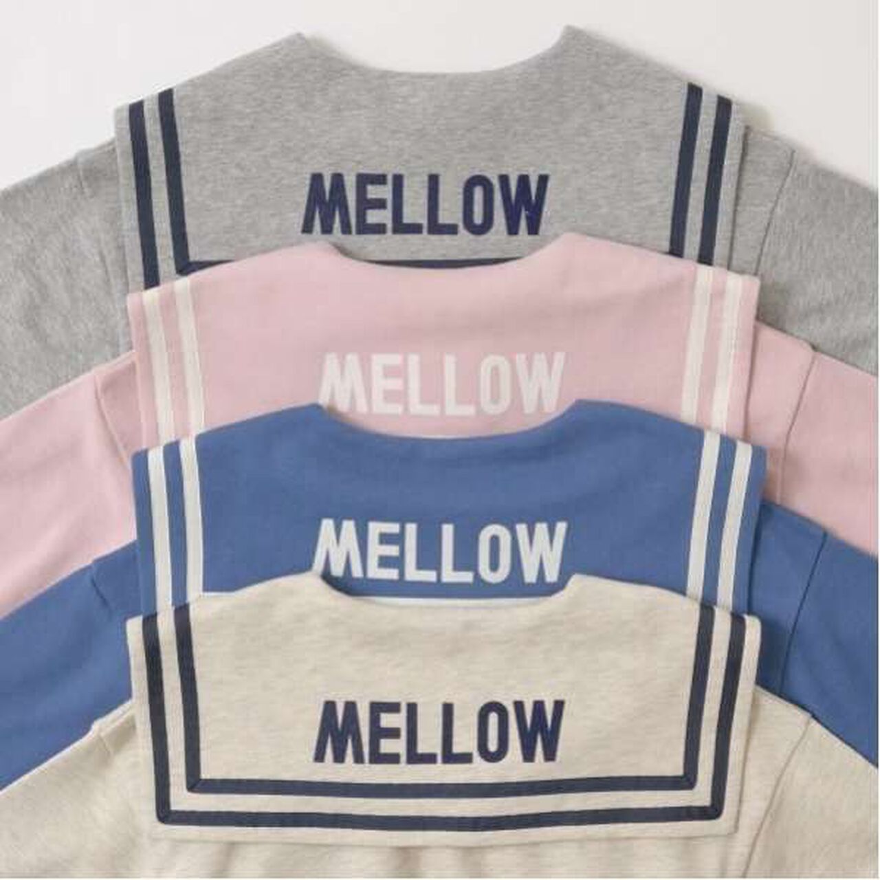 Pilling-Resistant Sailor Collar Sweatshirt,Milky white, large image number 14