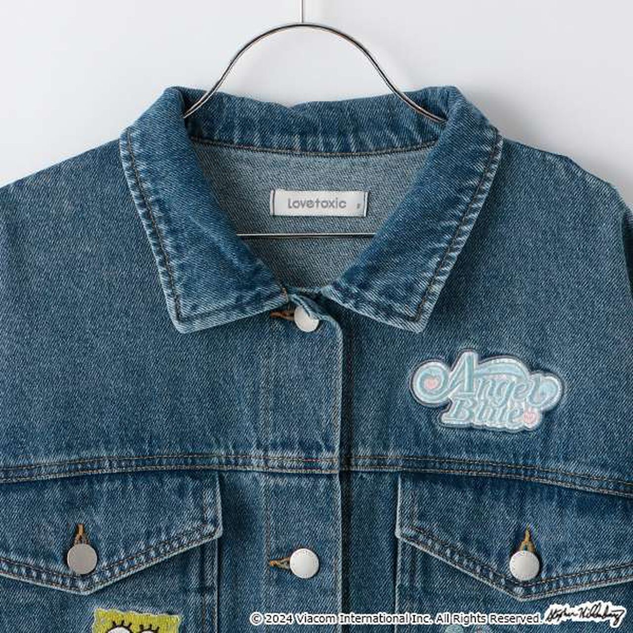 SpongeBob x Angel Blue Denim Jacket,Blue, large image number 14