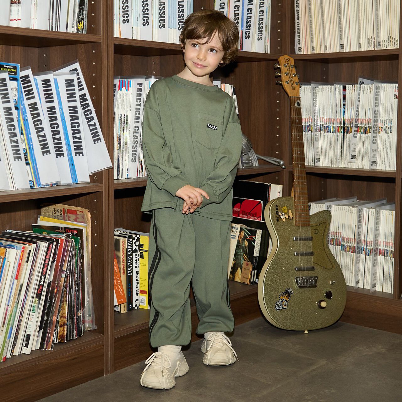 [MNCM] [Coordinatable Setup] Comfortable Jersey Fabric Pocket Big T-Shirt,Black, large image number 24