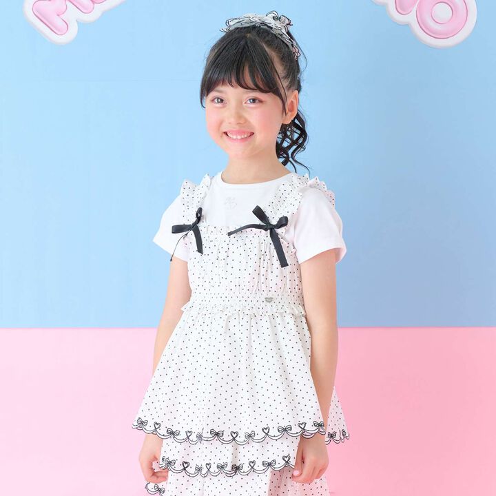 Cutwork Embroidery Tunic & Short Sleeve T-Shirt Set,, medium