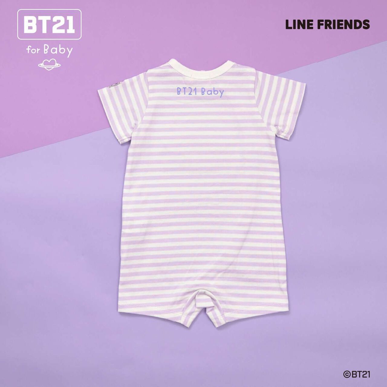[BT21] Appliqu&eacute; Stripe Pattern Short Overall,Mint, large image number 21