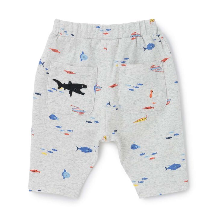 [Cool Touch] Marine Life 3/4 Leggings,Light blue, medium image number 11