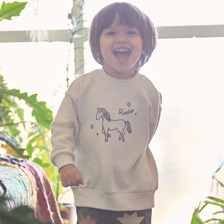 Fluffy Stretch Embroidery Assortment Sweatshirt,, medium