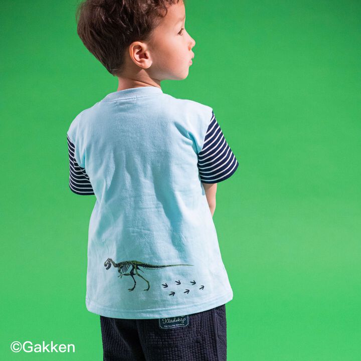 [Gakken] Dinosaur Mechanism Short Sleeve T-Shirt,Sax blue, medium image number 9