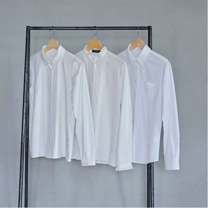 Wrinkle-Resistant Round Collar Long-Sleeve Shirt,, medium image number 9