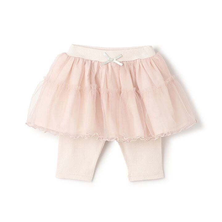 [Cool Touch] Tulle Skirt with 5-Minute Length Leggings,Light pink, medium image number 0
