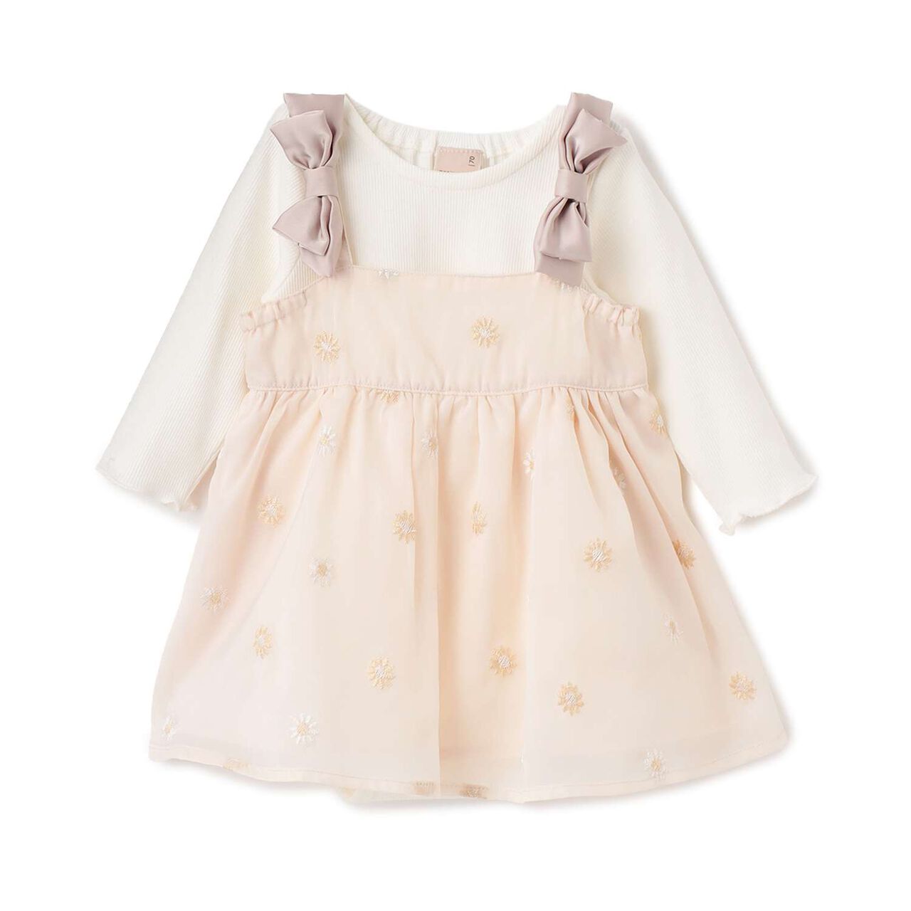 Link Floral Embroidery Outfit Set,Light pink, large image number 0