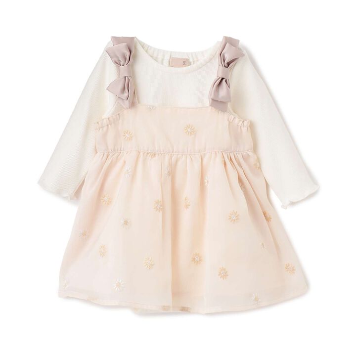 Link Floral Embroidery Outfit Set,Light pink, medium image number 0