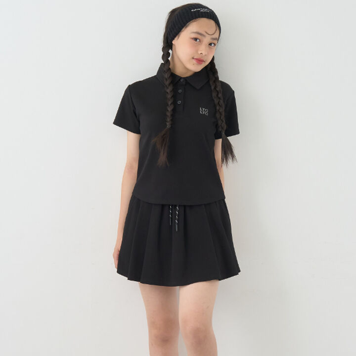 Polo Skirt Outfit Set,Black, medium image number 0