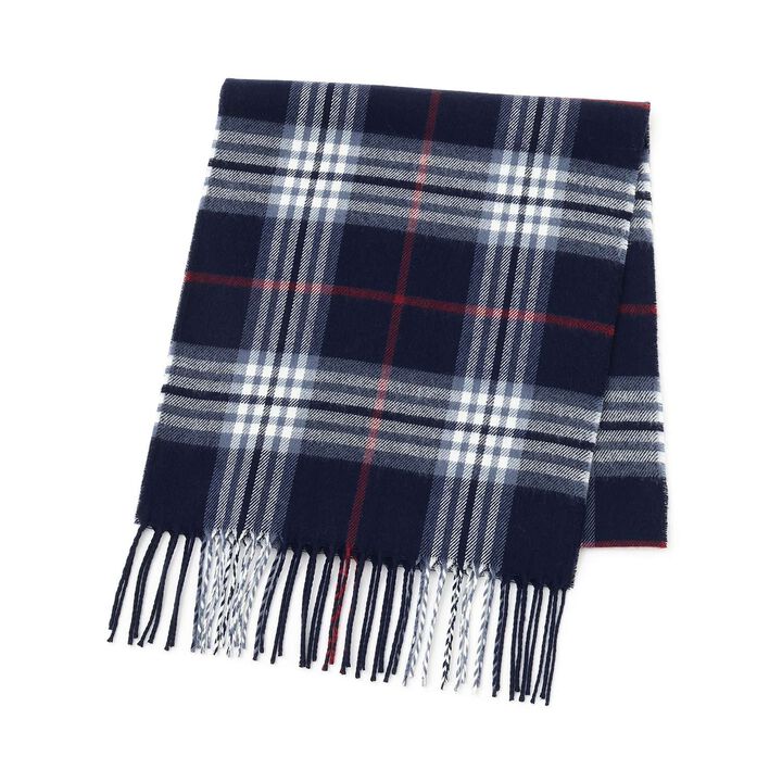 Checkered Scarf,Navy, medium image number 0
