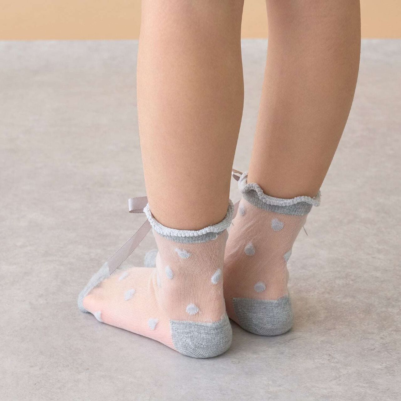 Sheer Crew Socks,Off white, large image number 9