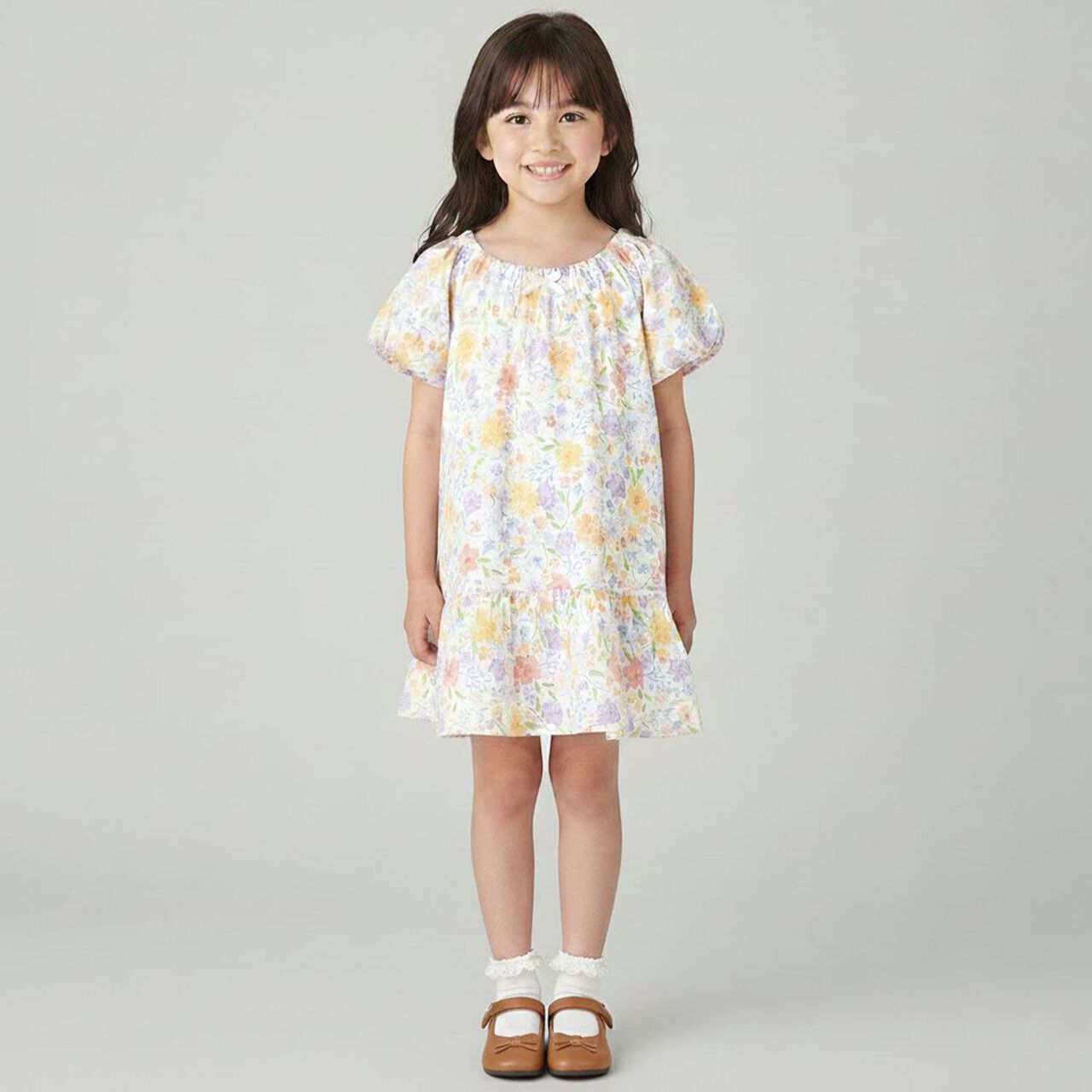 Nuance Floral Pattern One-Piece Dress,Off white, large image number 0