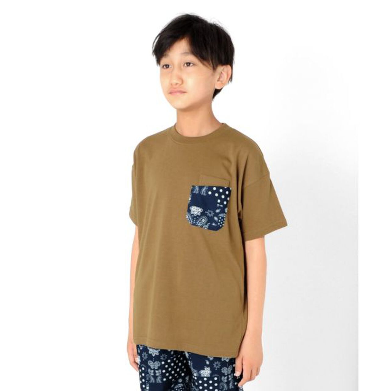 [Adult Size Available] Drop Shoulder Short Sleeve T-Shirt with 2 Pockets [Set Up Compatible],Charcoal gray, large image number 10