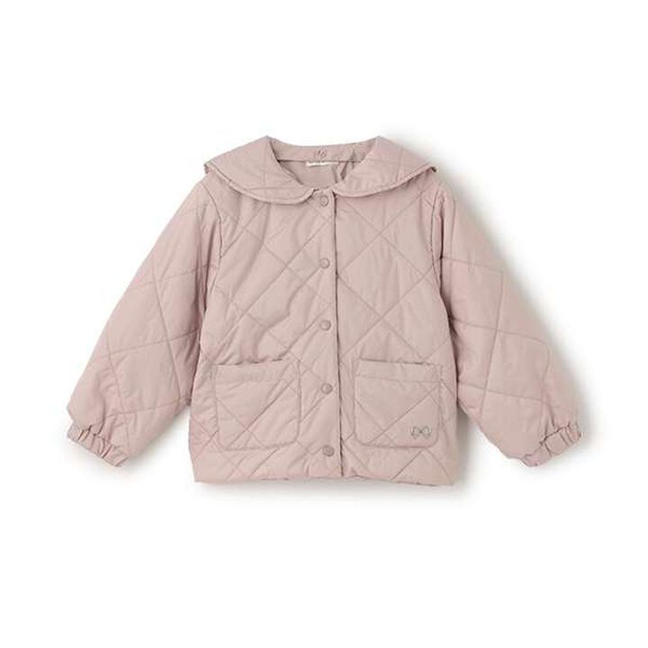 Quilted Bomber Jacket with Removable Sailor Collar,Charcoal gray, medium image number 5