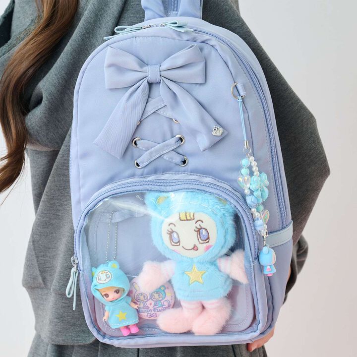Lace-Up Ribbon Sling Bag,, medium