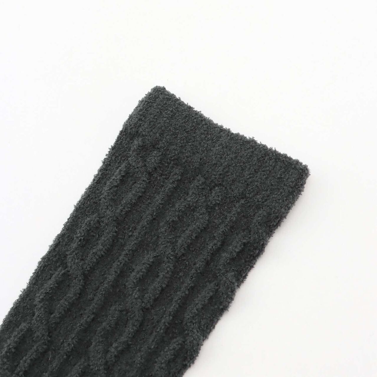 Fluffy Cable Knit Leg Warmers,Top gray, large image number 1