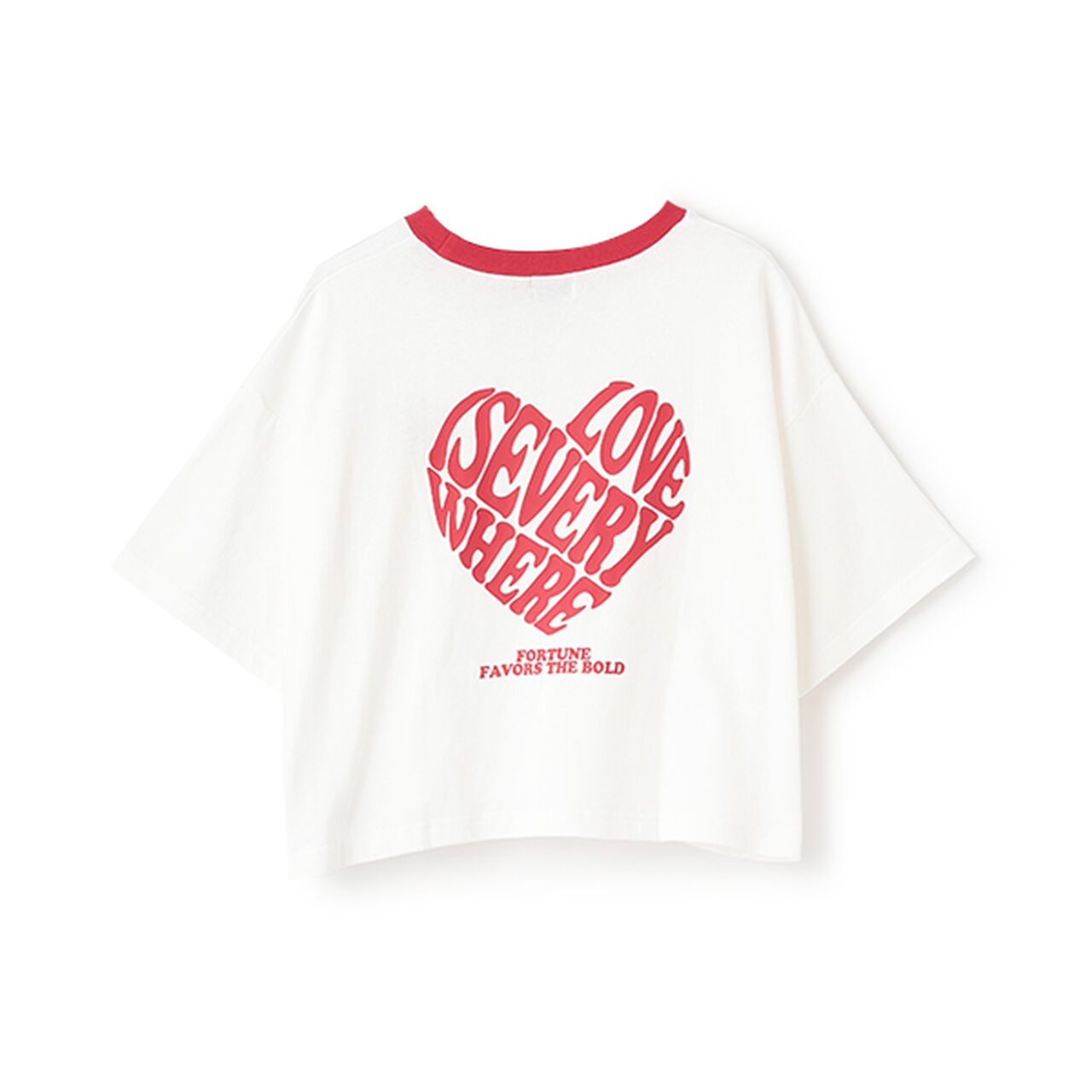 Back Heart Linger T-Shirt,Red, large image number 7