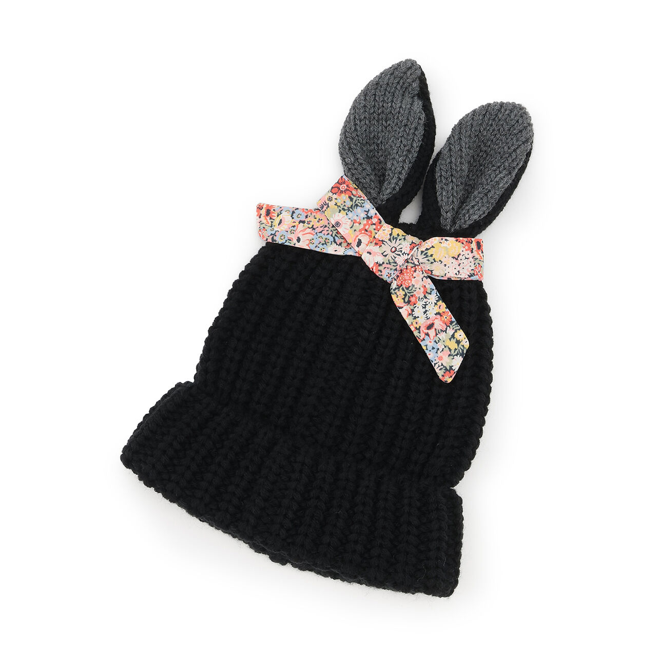 Bunny Ear Beanie,Black, large image number 0