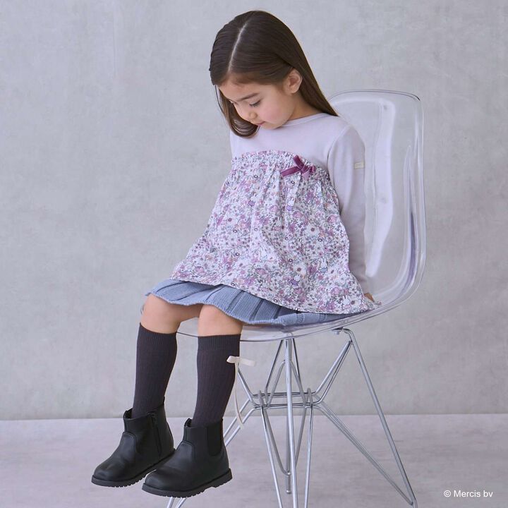 [Miffy] Floral Pattern Docking Tunic,Navy, medium image number 4