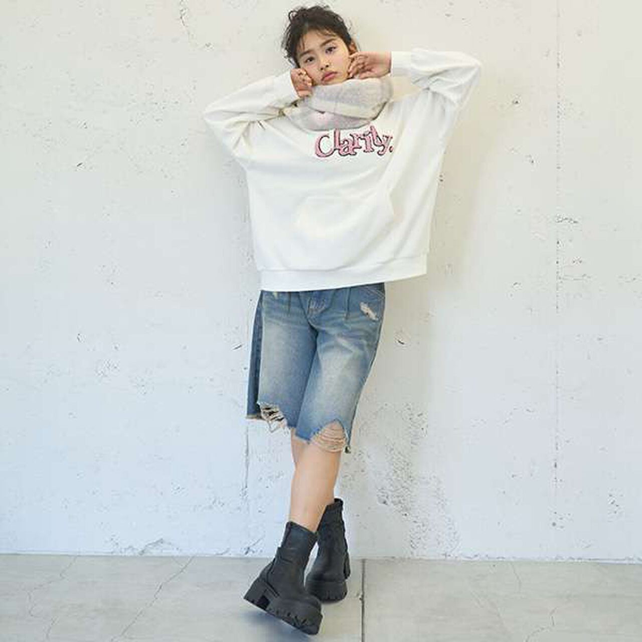 [GOOD PRICE] Sagara Logo Pullover Parka,Light green, large image number 1