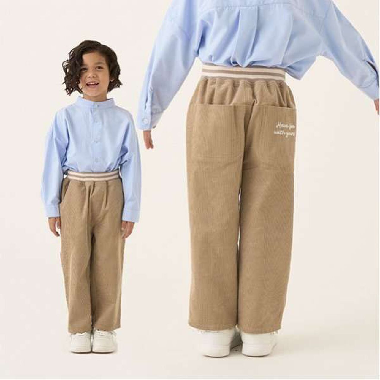 Corduroy Tapered Pants,Deep red, large image number 19