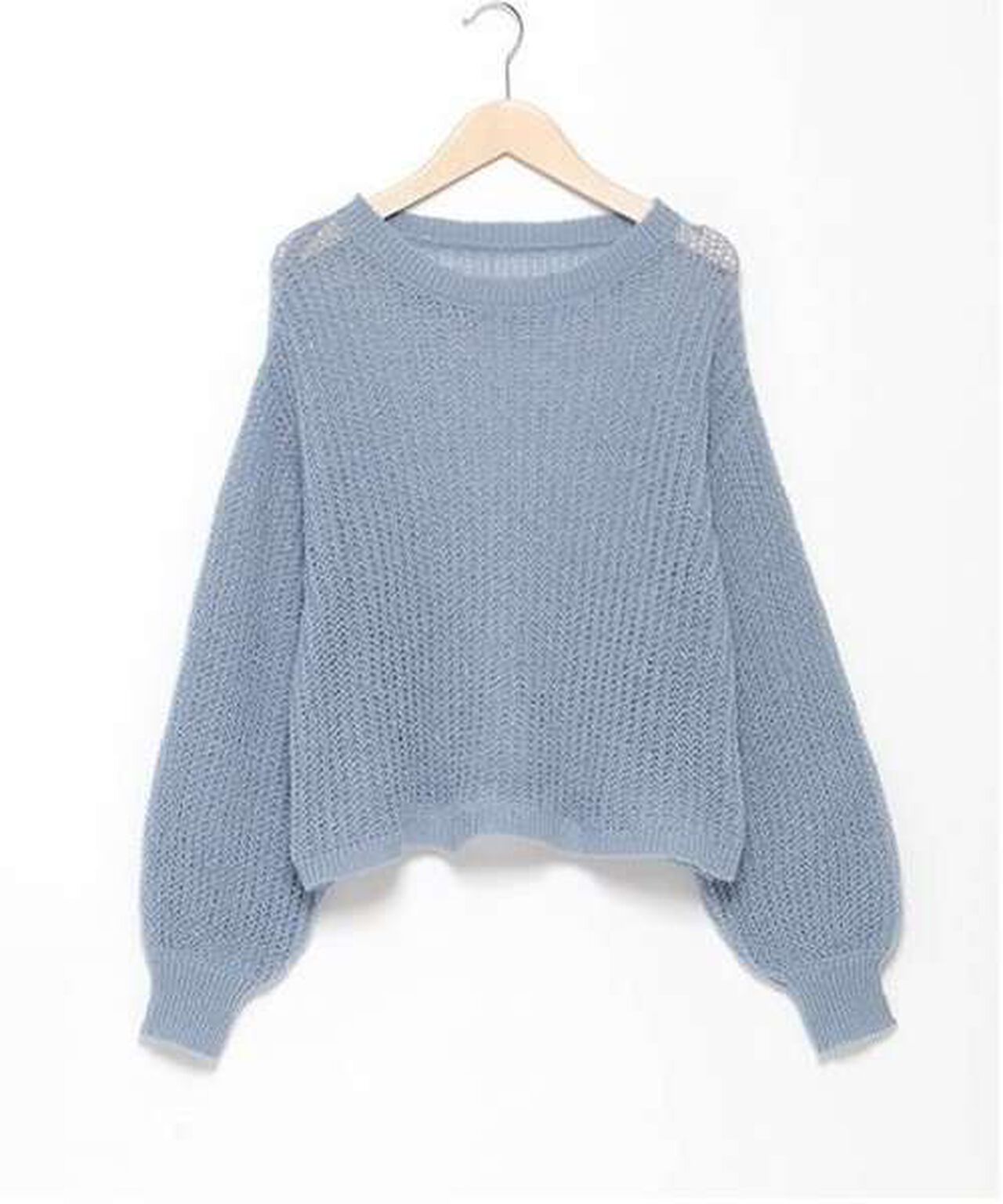 Mesh Knitwear,Charcoal gray, large image number 11