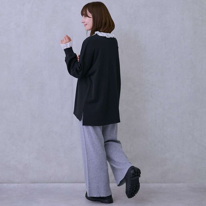 [Matching/Fluffy and Soft] Knit Pants,Mocha tea, medium image number 1